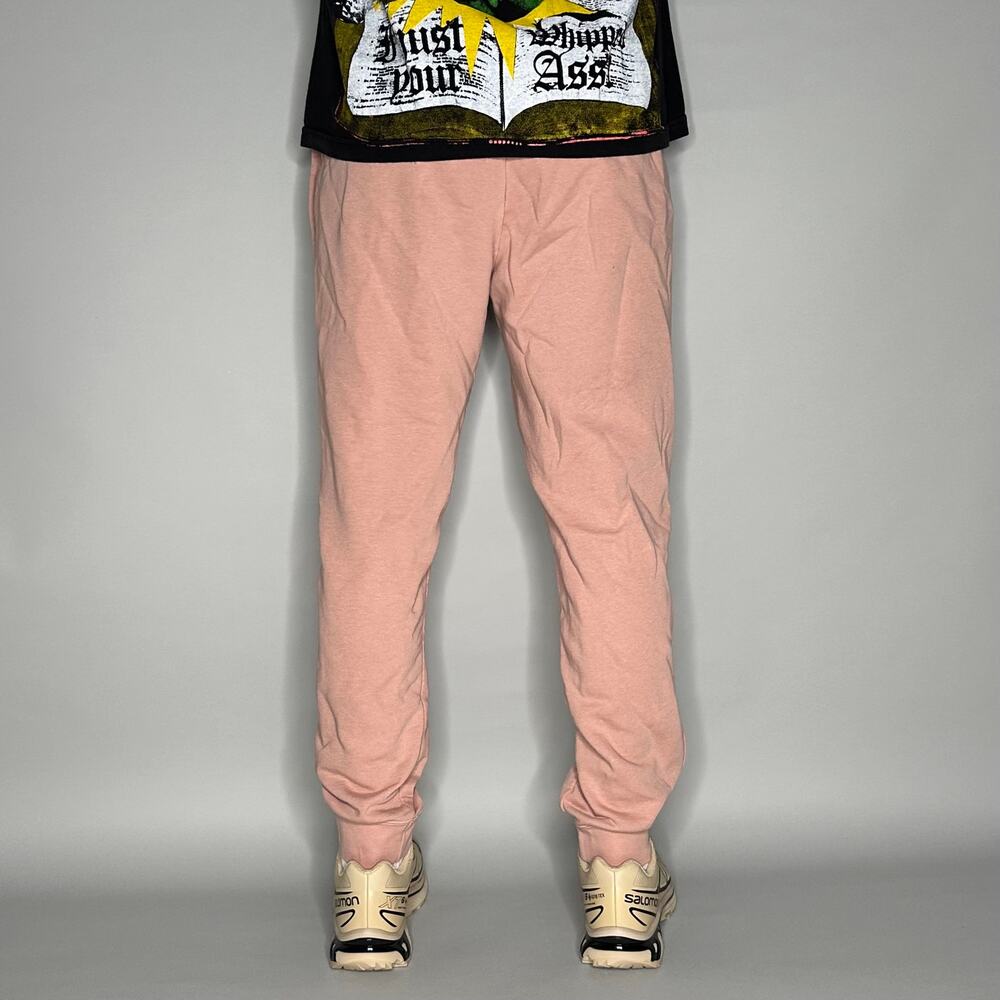 Vintage Y2K Nike Sweatpants Mens L Pink White Swoosh Cotton Joggers - Picture 3 of 4